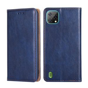 For Blackview A55 Pure Color Magnetic Leather Phone Case(Blue) (OEM)
