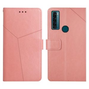 For TCL 20 SE Y Stitching Horizontal Flip Leather Phone Case(Rose Gold) (OEM)