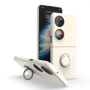 For Huawei P50 Pocket Ring Holder PC Phone Case(Antique White) (OEM)