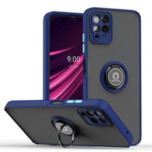 For T-Mobile REVVL 6 Pro 5G Q Shadow 1 Series TPU + PC Phone Case with Ring(Royal Blue) (OEM)