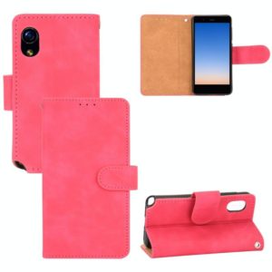 For Rakuten mini Solid Color Skin Feel Magnetic Buckle Horizontal Flip Calf Texture PU Leather Case with Holder & Card Slots & Wallet(Rose Red) (OEM)