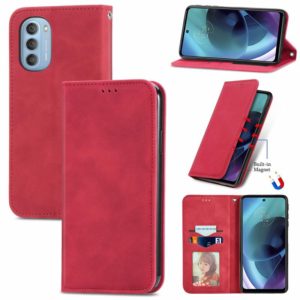 For Motorola Moto G51 Retro Skin Feel Magnetic Horizontal Flip Leather Phone Case(Red) (OEM)
