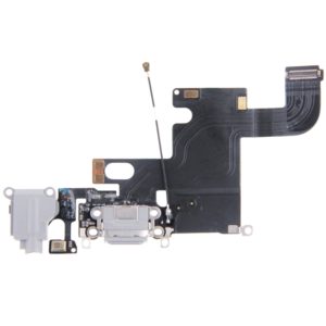 Charging Port Dock Connector Flex Cable for iPhone 6(Grey) (OEM)