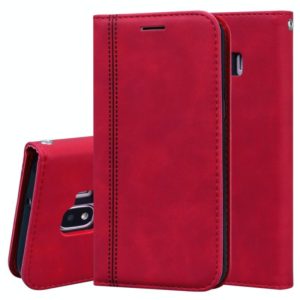 For Samsung Galaxy J2 Core Frosted Business Magnetic Horizontal Flip PU Leather Case with Holder & Card Slot & Lanyard(Red) (OEM)