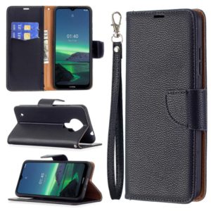 For Nokia 1.4 Litchi Texture Pure Color Horizontal Flip Leather Case with Holder & Card Slots & Wallet & Lanyard(Black) (OEM)