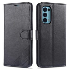 For OPPO Reno5 4G AZNS Magnetic Calf Texture Horizontal Flip Leather Case with Card Slots & Holder & Wallet(Black) (AZNS) (OEM)