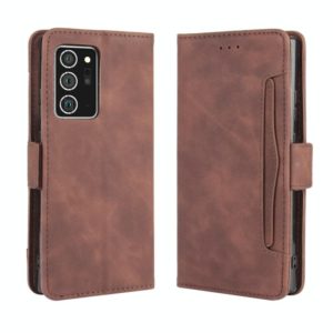 For Samsung Galaxy Note20 Ultra Wallet Style Skin Feel Calf Pattern Leather Case with Separate Card Slot(Brown) (OEM)
