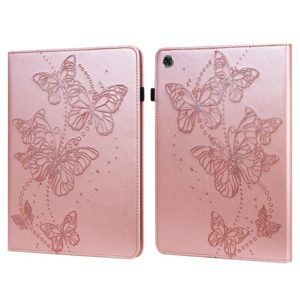 For Samsung Galaxy Tab A8 10.5 2021 Embossed Butterfly Pattern Leather Tablet Case(Pink) (OEM)