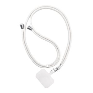 2 PCS Phone Lanyard Adjustable Detachable Neck Cord with Card(White) (OEM)