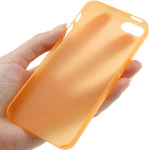 0.3mm Ultra Thin Polycarbonate Materials PC Protection Shell for iPhone 5 & 5s & SE (Orange) (OEM)