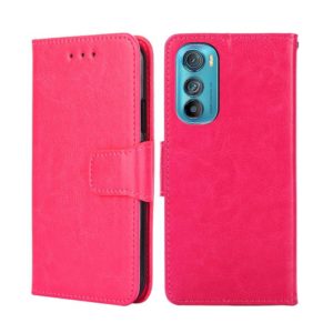 For Motorola Edge 30 Crystal Texture Leather Phone Case(Rose Red) (OEM)