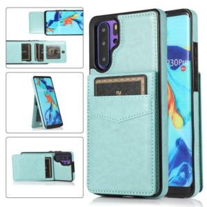 For Huawei P30 Pro Solid Color PC + TPU Protective Case with Holder & Card Slots(Green) (OEM)