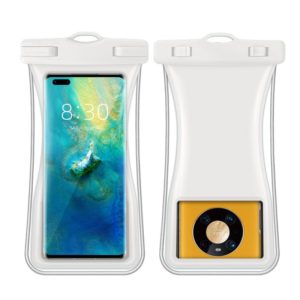 Small Waist Floating Airbag Mobile Phone Waterproof Bag TPU Mobile Phone Waterproof Bag(White) (OEM)