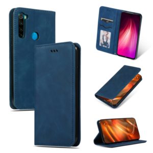 For Xiaomi Redmi Note 8 Retro Skin Feel Business Magnetic Horizontal Flip Leather Case(Navy Blue) (OEM)