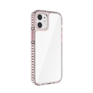 For iPhone 12 mini 2 in 1 Ultra Clear Shockproof PC+ TPU Case with Removable Color Button (Pink) (OEM)