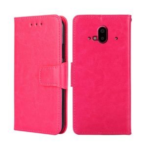 For Fujitsu Arrows F-52B Crystal Texture Leather Phone Case(Rose Red) (OEM)