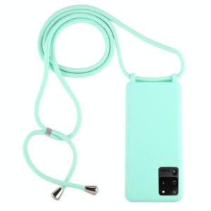 For Galaxy S20 Ultra Candy Color TPU Protective Case with Lanyard(Mint Green) (OEM)