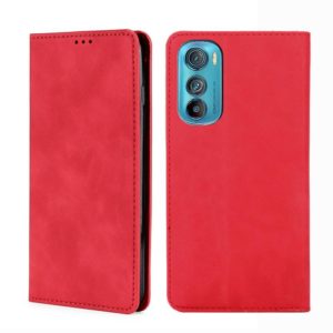 For Motorola Moto Edge 30 Skin Feel Magnetic Horizontal Flip Leather Phone Case(Red) (OEM)