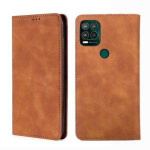 For Motorola Moto G Stylus 2022 Skin Feel Magnetic Horizontal Flip Leather Phone Case(Light Brown) (OEM)