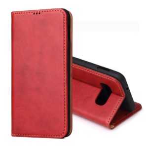 Dermis Texture PU Horizontal Flip Leather Case for Galaxy S10 E, with Holder & Card Slots & Wallet(Red) (OEM)