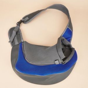 Pet Bag Widened Shoulder Strap Breathable Messenger Cat Bag,Size: Large(Blue) (OEM)