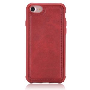 For iPhone 7 / 8 Magnetic Shockproof PC + TPU + PU Leather Protective Case(Red) (OEM)