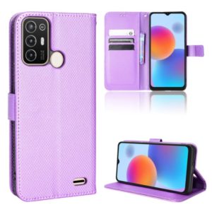 For ZTE Blade A52 Diamond Texture Leather Phone Case(Purple) (OEM)