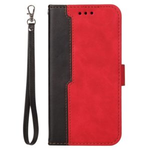Business Stitching-Color Horizontal Flip PU Leather Case with Holder & Card Slots & Photo Frame For Infinix Hot 9 / Note 7 Lite / X655C / Tecno Camon 15(Red) (OEM)