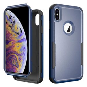 For iPhone XS Max TPU + PC Shockproof Protective Case(Royal Blue + Black) (OEM)