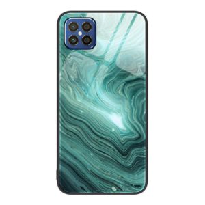 For Huawei Nova 8 SE Marble Pattern Glass Protective Phone Case(Water Waves) (OEM)