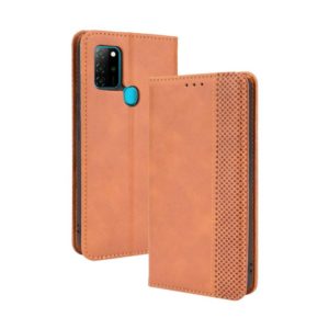 For BLU G91 Magnetic Buckle Retro Crazy Horse Texture Horizontal Flip Leather Case with Holder & Card Slots & Photo Frame(Brown) (OEM)
