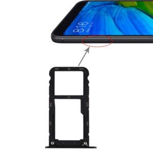 2 SIM Card Tray / Micro SD Card Tray for Xiaomi Redmi 5 Plus(Black) (OEM)