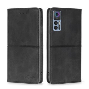 For TCL 30 5G/30+ 5G Cow Texture Magnetic Horizontal Flip Leather Phone Case(Black) (OEM)