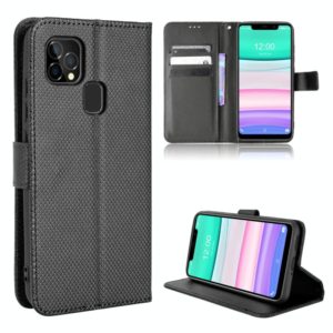 For Oukitel C22 Diamond Texture Leather Phone Case(Black) (OEM)