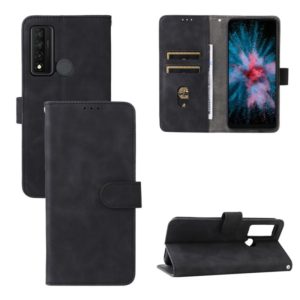 For TCL 20 XE Skin Feel Magnetic Flip Leather Phone Case(Black) (OEM)