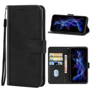 Leather Phone Case For Sharp Aquos R5G/SH-51A(Black) (OEM)