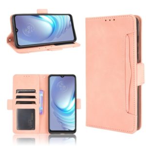 For Motorola Moto G50 Skin Feel Calf Pattern Horizontal Flip Leather Case with Holder & Card Slots & Photo Frame(Pink) (OEM)