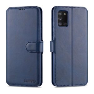 For Samsung Galaxy A31 AZNS Calf Texture Horizontal Flip Leather Case, with Holder & Card Slots & Wallet & Photo Frame(Blue) (AZNS) (OEM)