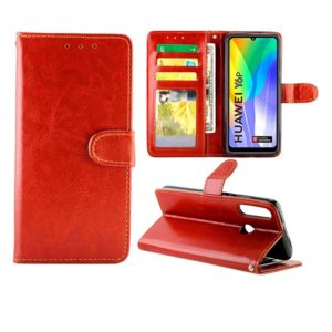For Huawei Y6p(2020) Crazy Horse Texture Leather Horizontal Flip Protective Case with Holder & Card Slots & Wallet & Photo Frame(Brown) (OEM)