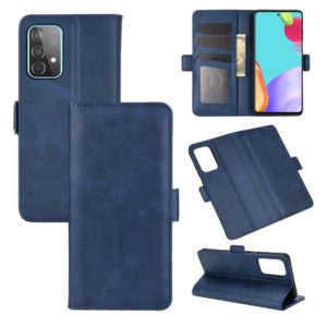 For Samsung Galaxy A52 5G / 4G Dual-side Magnetic Buckle Horizontal Flip Leather Case with Holder & Card Slots & Wallet(Dark Blue) (OEM)