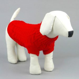 High-elastic Solid Color Dog Sweater Teddy Dog Clothes, Size:XS(Red) (OEM)