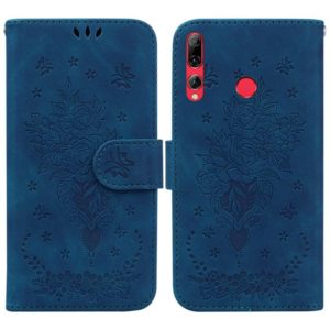 For Huawei P Smart Z / Y9 Prime 2019 Butterfly Rose Embossed Leather Phone Case(Blue) (OEM)