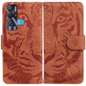 For Tecno Pova Neo LE6 Tiger Embossing Pattern Horizontal Flip Leather Phone Case(Brown) (OEM)
