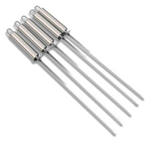5 PCS Barbecue Pin With Handle BBQ Stainless Steel Grill Skewer Grill Pin With Heat-proof Handle (OEM)
