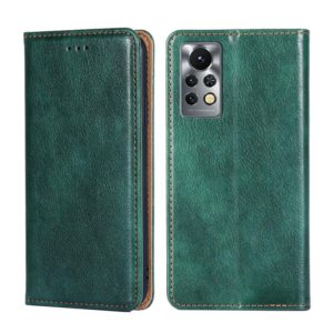 For Infinix Hot 11s X6812 Pure Color Magnetic Leather Phone Case(Green) (OEM)