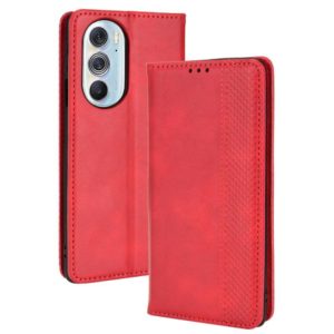 For Motorola Moto Edge 30 Pro/Edge+ 2022/Edge X30 Magnetic Buckle Retro Crazy Horse Leather Phone Case(Red) (OEM)