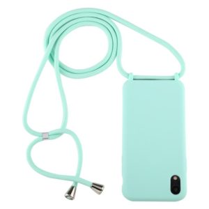 For iPhone XR Candy Color TPU Protective Case with Lanyard(Mint Green) (OEM)