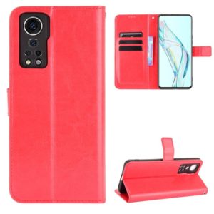 For ZTE Axon 30 5G Crazy Horse Texture Horizontal Flip Leather Case with Holder & Card Slots & Lanyard(Red) (OEM)