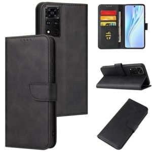 For Honor V40 5G Calf Texture Buckle Flip Leather Phone Case(Black) (OEM)