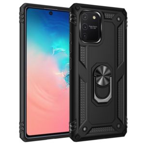 For Samsung Galaxy S10 Lite / M80s / A91 Shockproof TPU + PC Protective Case with 360 Degree Rotating Holder(Black) (OEM)